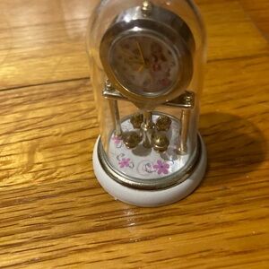 Elegant Gold and White Dome Clock